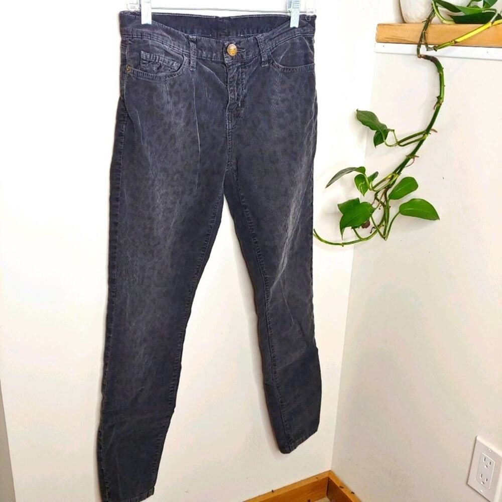 Current Elliot Washed Black Leopard Cords, 29
